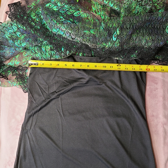 Unique Vintage Peacock Flapper Dress - Picture 14 of 16